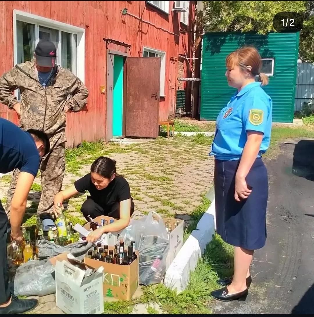 Совместное мероприятие по изъятию и конфискации спиртосодержащей продукции