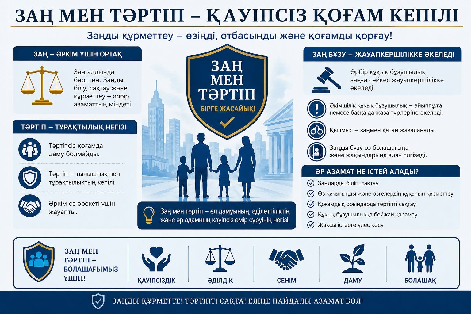 ЗАҢ ЖӘНЕ ТӘРТІП: ЕСІРТКІГЕ ЖОЛ ЖОҚ