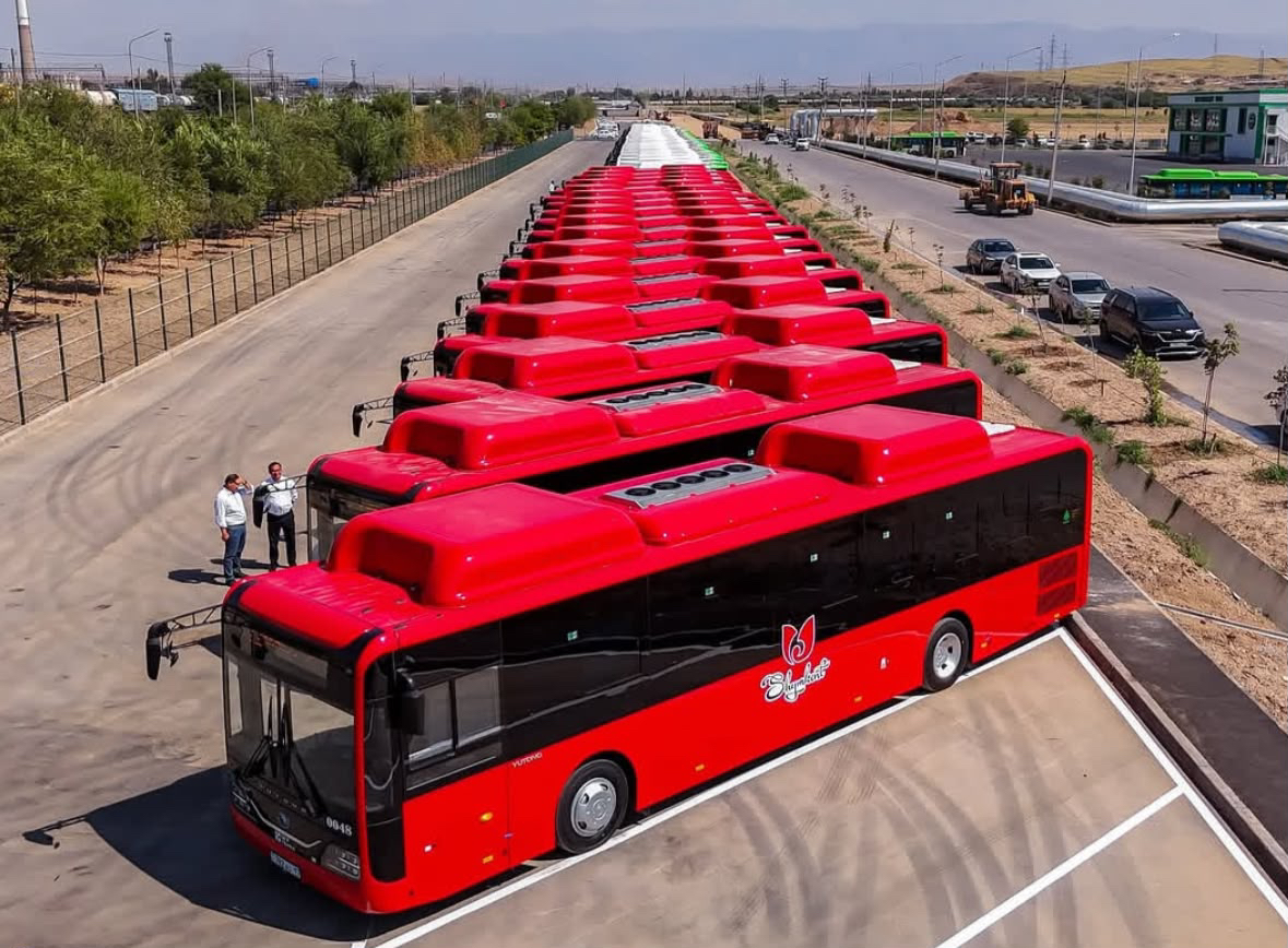 В ШЫМКЕНТЕ ПОЛНОСТЬЮ ОБНОВЛЁН ПОДВИЖНОЙ СОСТАВ АВТОБУСНОГО МАРШРУТА №72