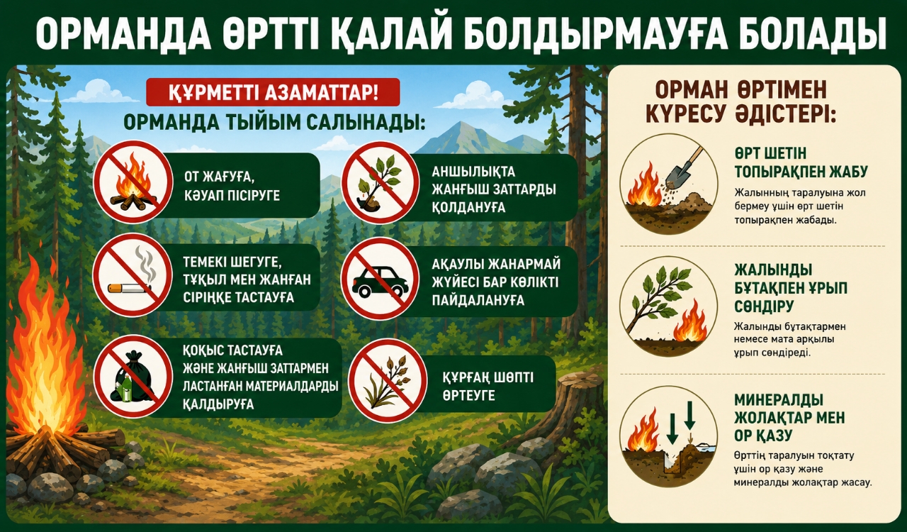 Ормандағы өрт қауіпсіздігі: әр адам нені білуі керек