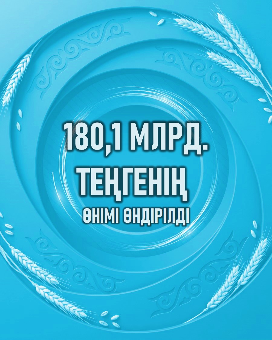 180,1 млрд. теңгенің өнімі өндірілді