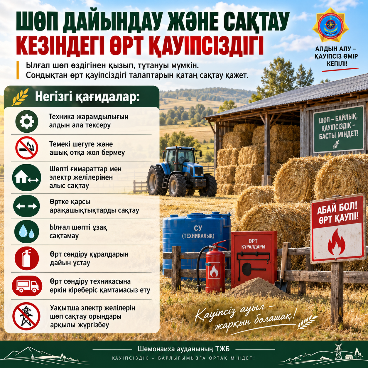 Пожарная безопасность при заготовке и хранении сена
