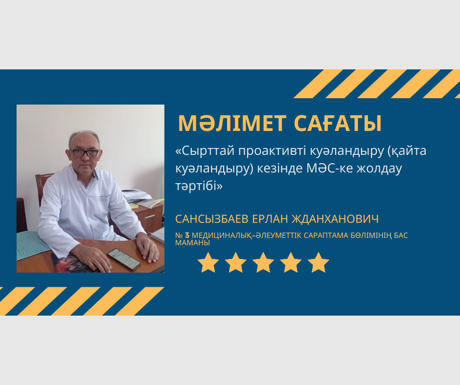 Сырттай проактивті куәландыру (қайта куәландыру) кезінде МӘС-ке жолдау тәртібі