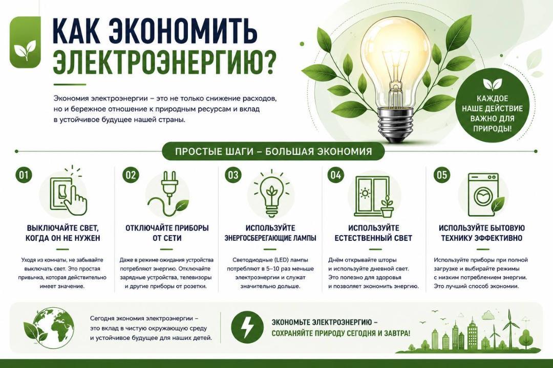 Экономим электроэнергию — бережем природу