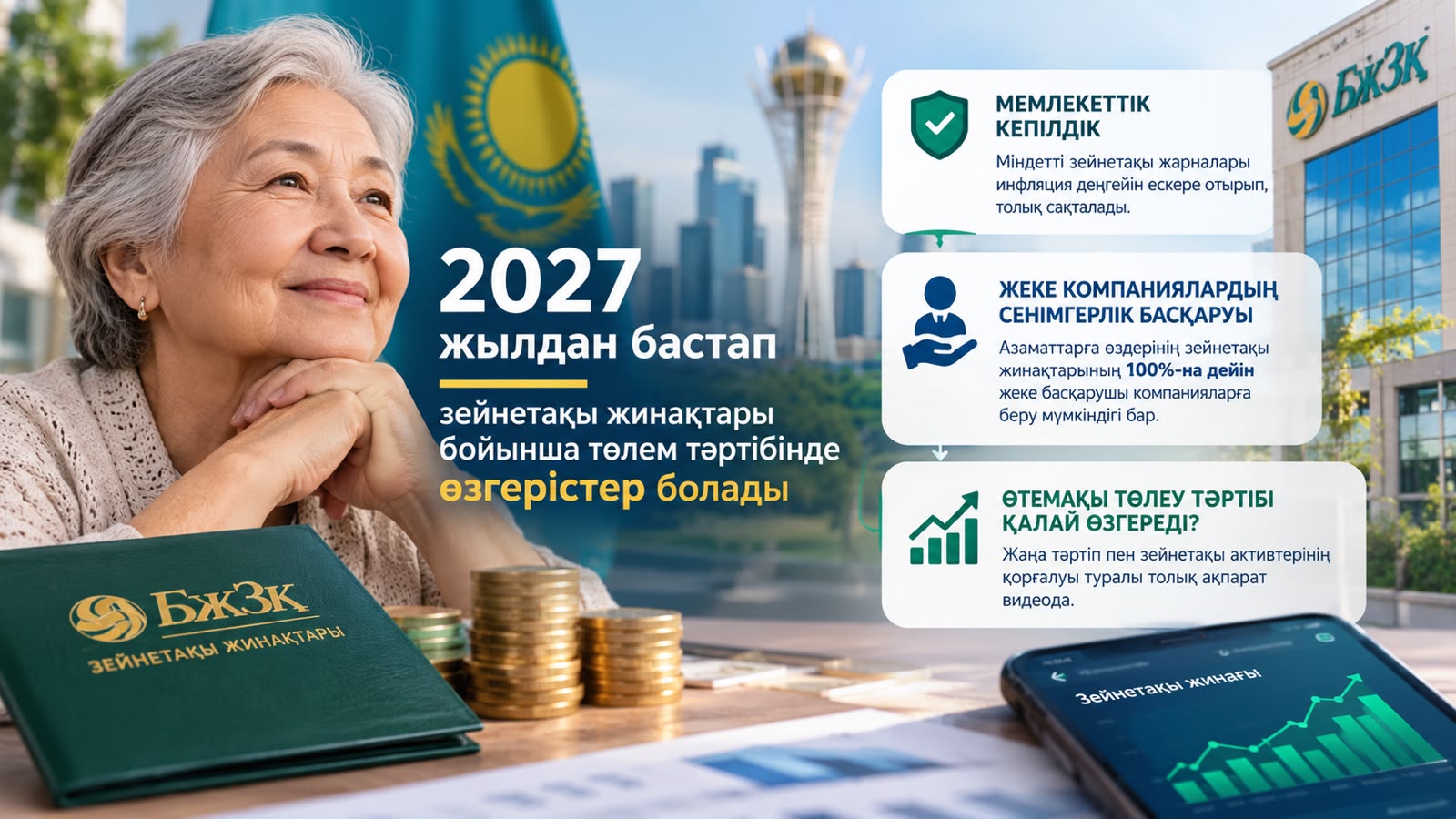Зейнетақы жинақтары: 2027 жылдан не өзгереді?