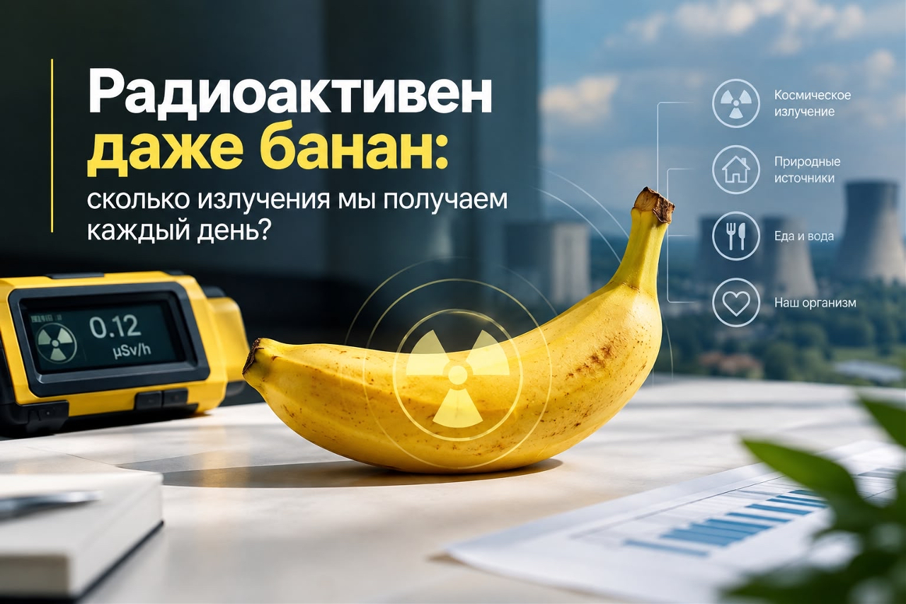Бананның өзі де радиоактивті: күнделікті өмірде қанша сәулелену аламыз?