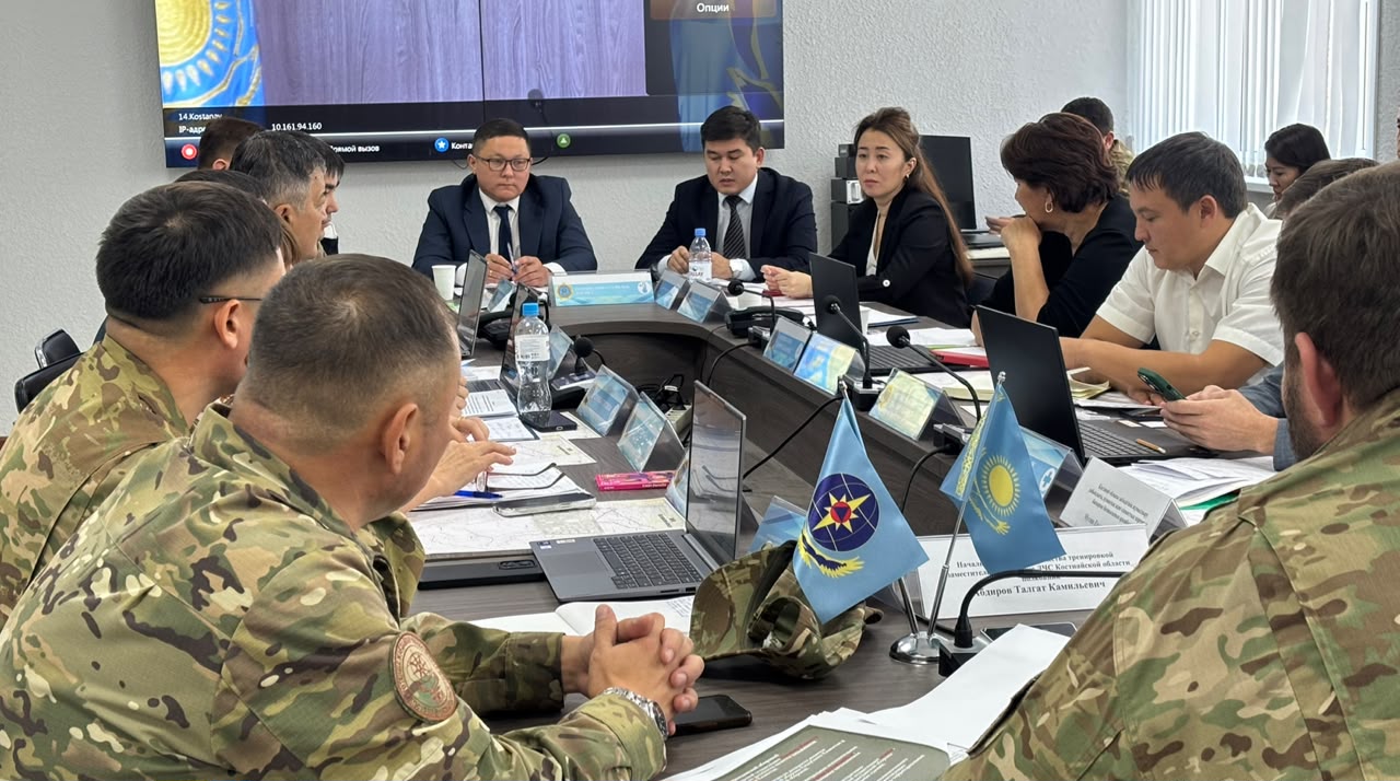 Қостанай облысында азаматтық қорғау бойынша командалық-штабтық жаттығу өткізілді