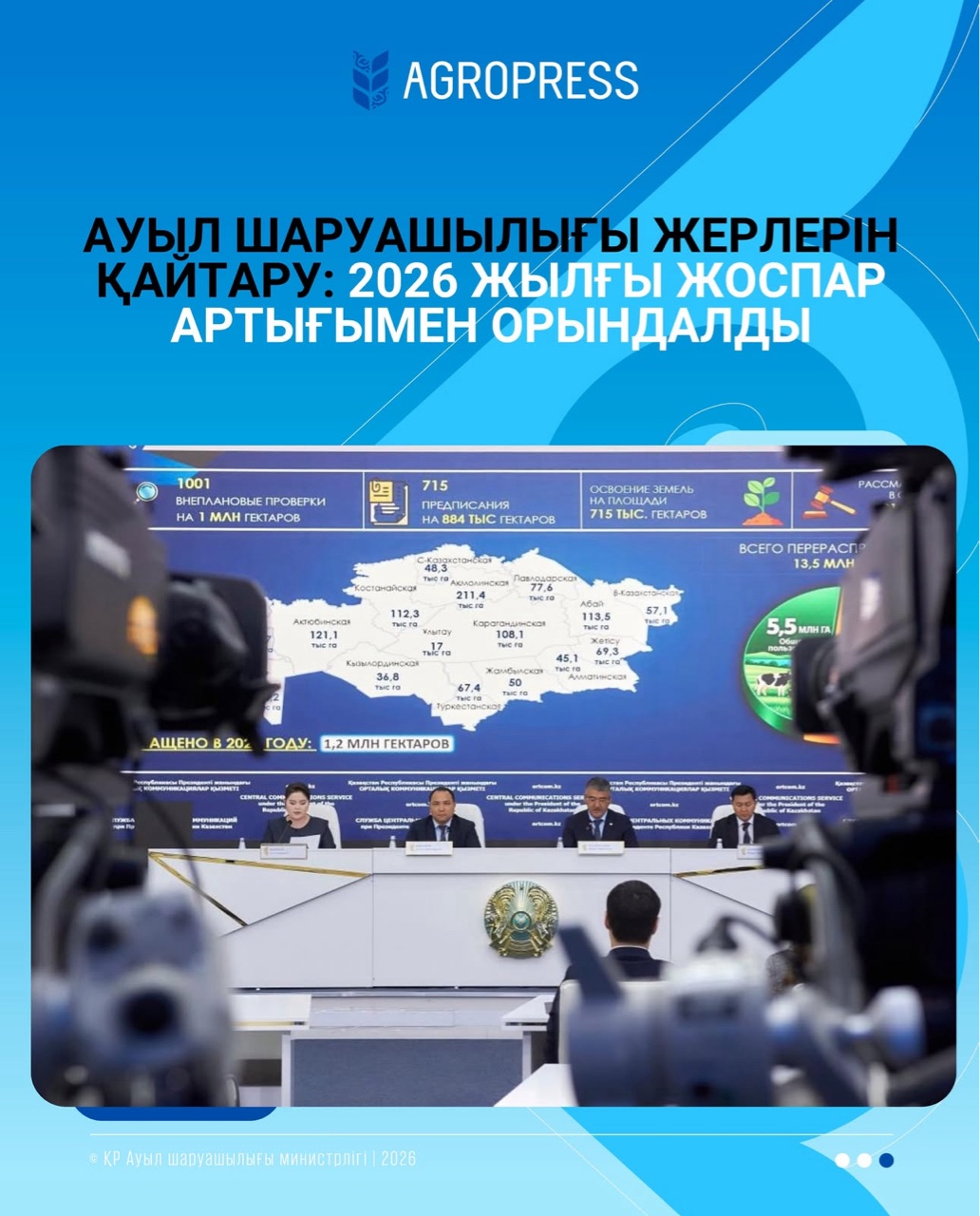 Возврат сельхозземель: план 2026 года перевыполнен