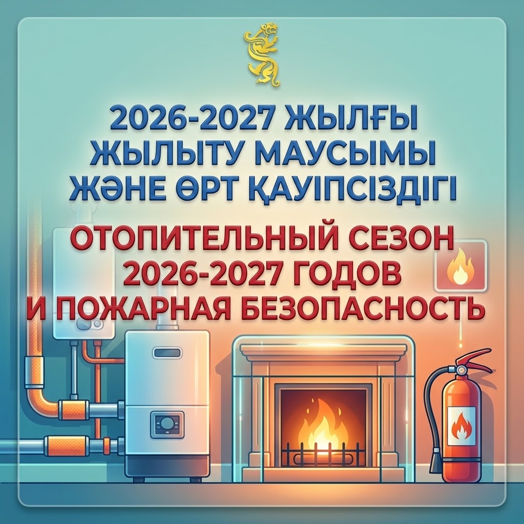 2026–2027 жылдардағы жылыту маусымы: өрт қауіпсіздігіне ерекше көңіл бөлейік