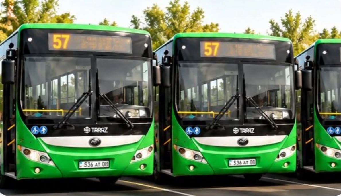 Таразда №57 маршруттағы автобустар жаңартылып, жүру бағыты ұзартылды