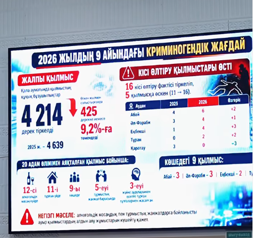 В Шымкенте подвели итоги работы полиции за девять месяцев