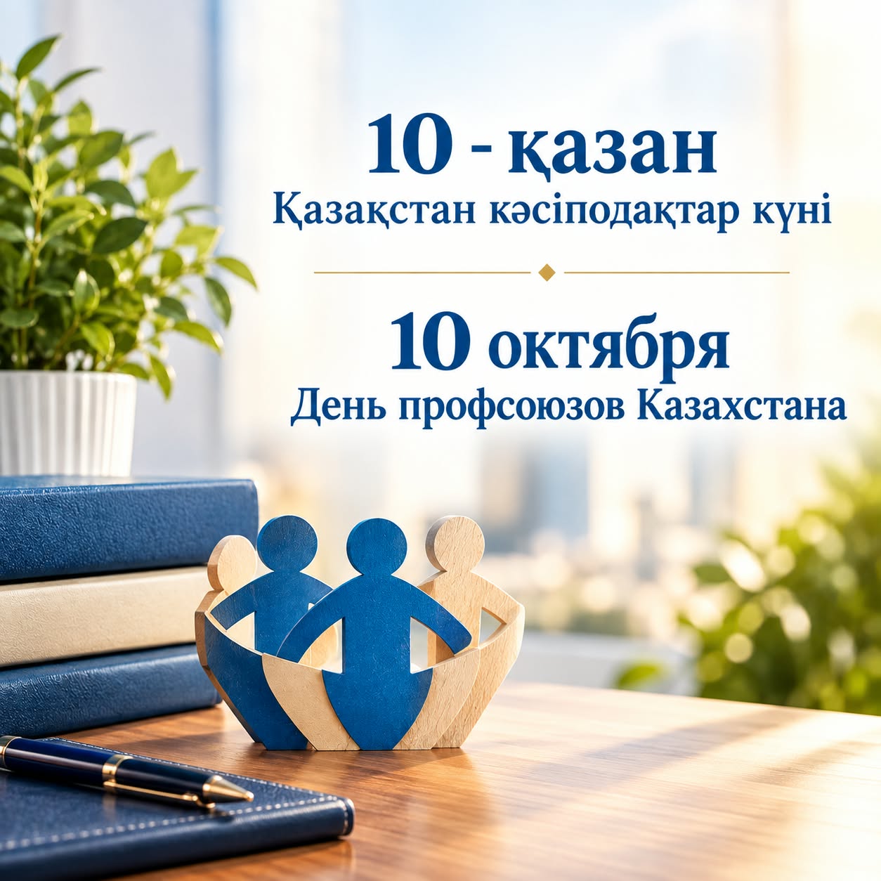 Поздравление акима Сандыктауского района с Днем профессиональных союзов Казахстана