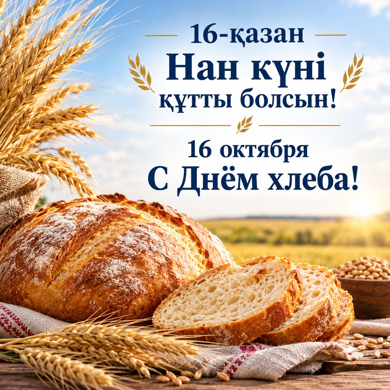 Сандықтау ауданы әкімінің Нан күнімен құттықтауы