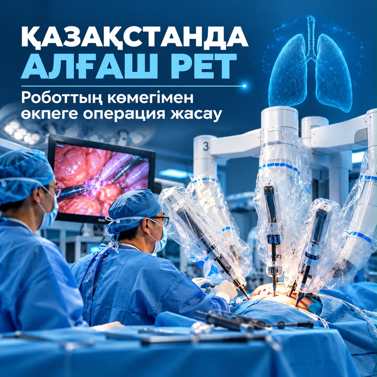 ҚАЗАҚСТАНДА АЛҒАШ РЕТ ӨКПЕГЕ РОБОТТЫҢ КӨМЕГІМЕН ОПЕРАЦИЯЛАР ЖАСАЛДЫ