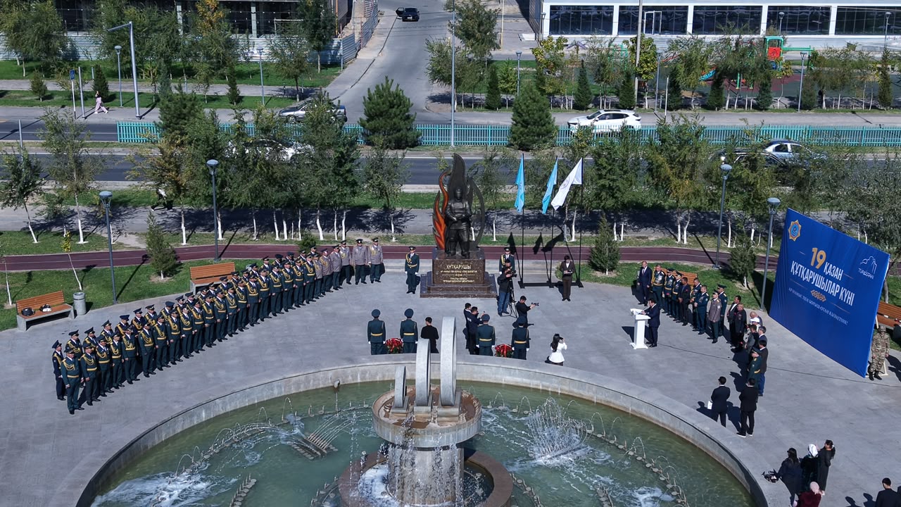 В Туркестанской области открыли «Аллею спасателей» — символ памяти и уважения