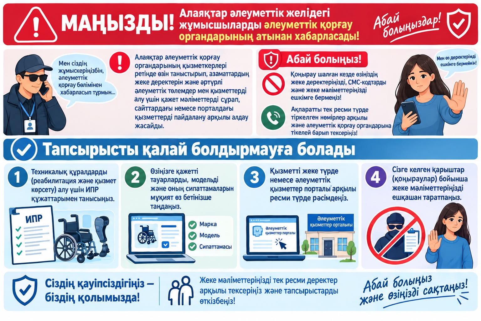 НАЗАР АУДАРЫҢЫЗ, ӘЛЕУМЕТТІК ҚЫЗМЕТТЕР ПОРТАЛЫНЫҢ ҚЫЗМЕТ АЛУШЫЛАРЫ!
