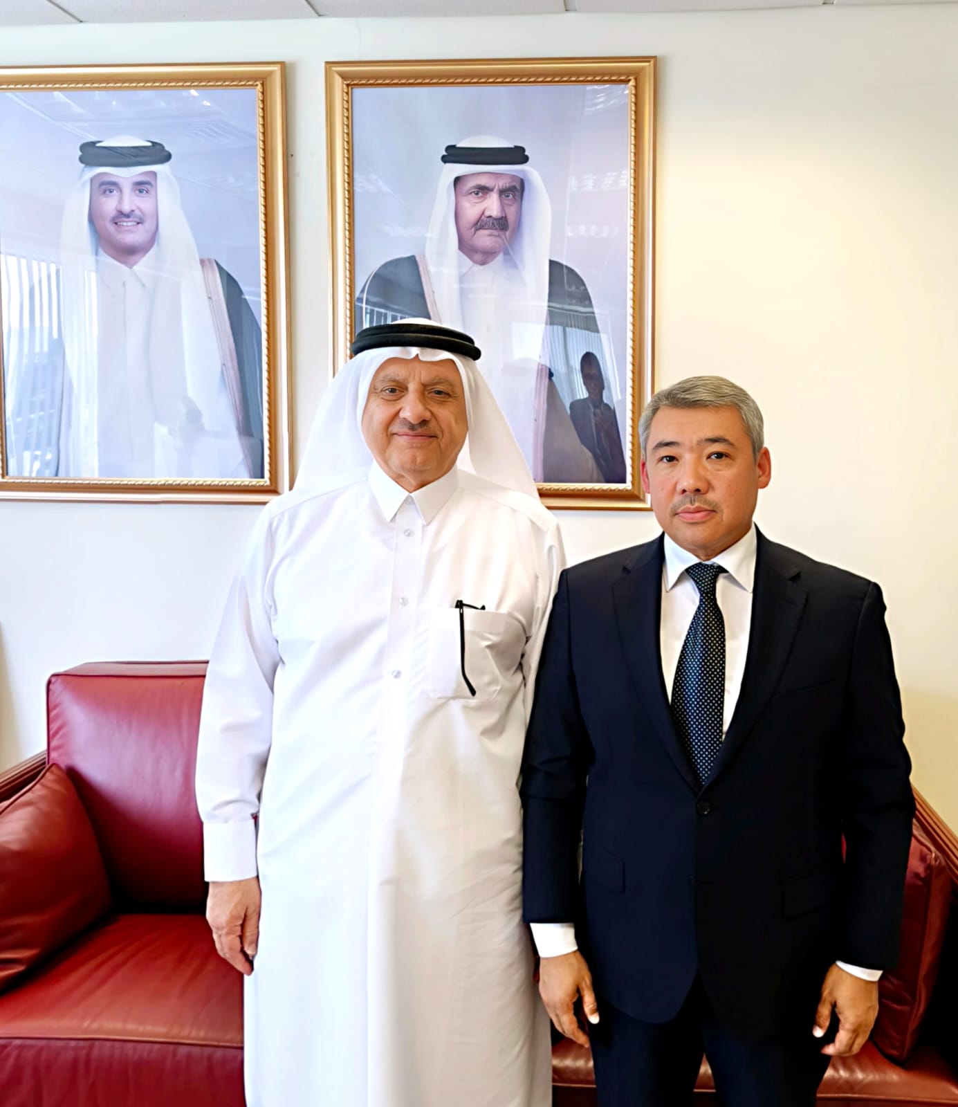 Ambassador of the Republic of Kazakhstan to the State of Qatar met with the Director of the Department of Engineering Affairs and General Services at the Ministry of Foreign Affairs of Qatar