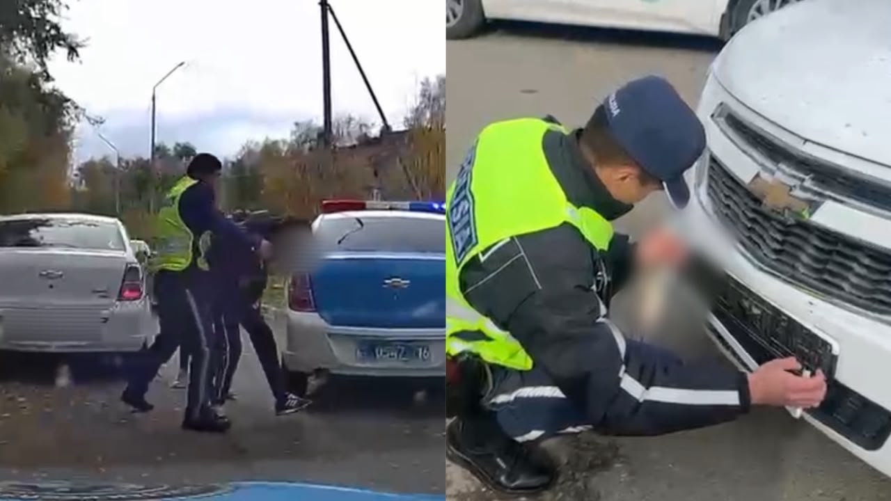 ШҚО-да жалған нөмір таққан, көлік жүргізу құқығынан айырылған жүргізуші анықталды