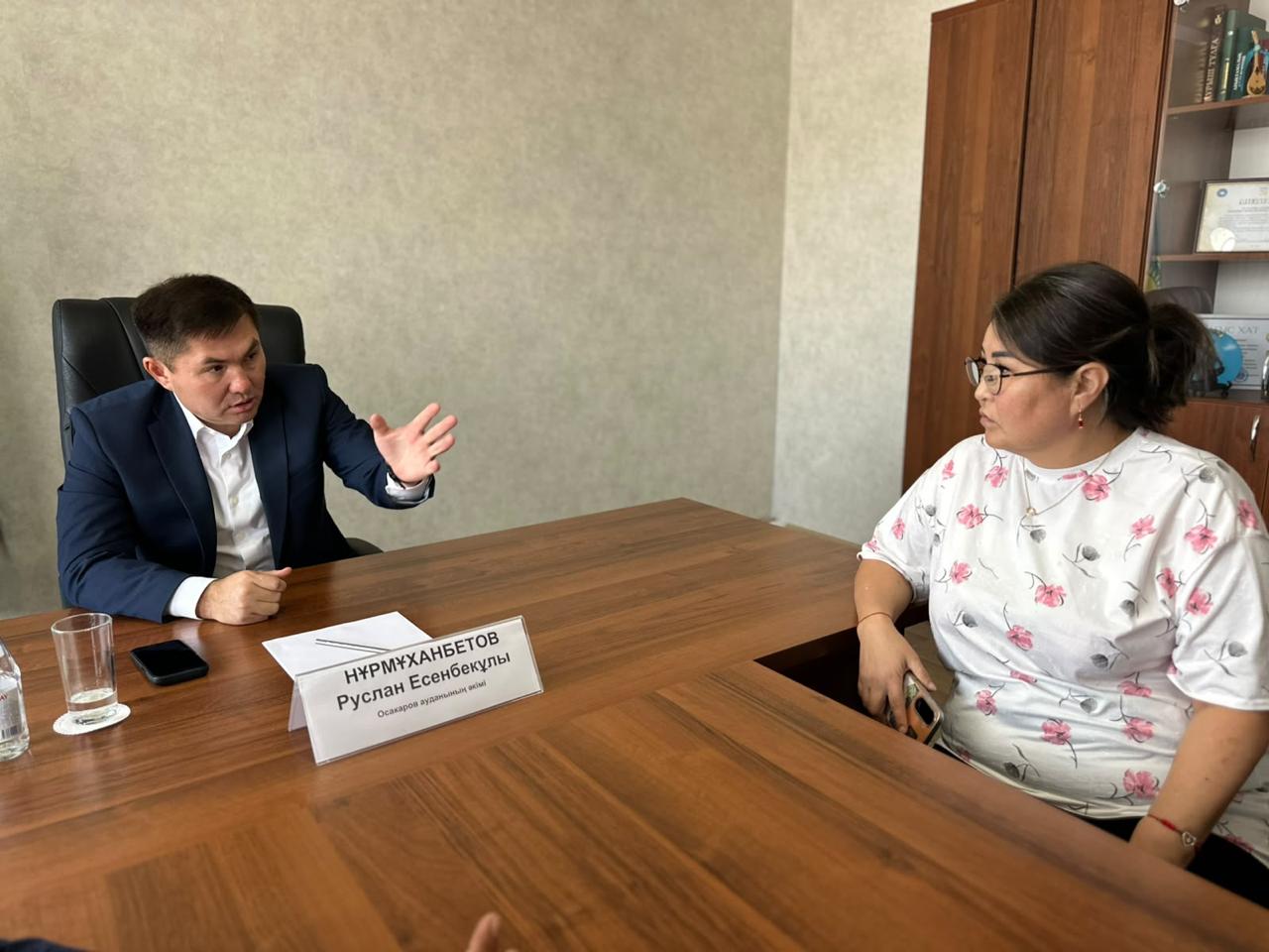 Встреча аким района с населением п.Осакаровка