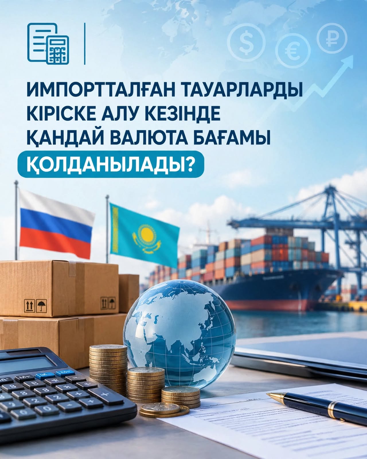 ИМПОРТТАЛҒАН ТАУАРЛАРДЫ КІРІСКЕ АЛУ КЕЗІНДЕ ҚАНДАЙ ВАЛЮТА БАҒАМЫ ҚОЛДАНЫЛАДЫ?