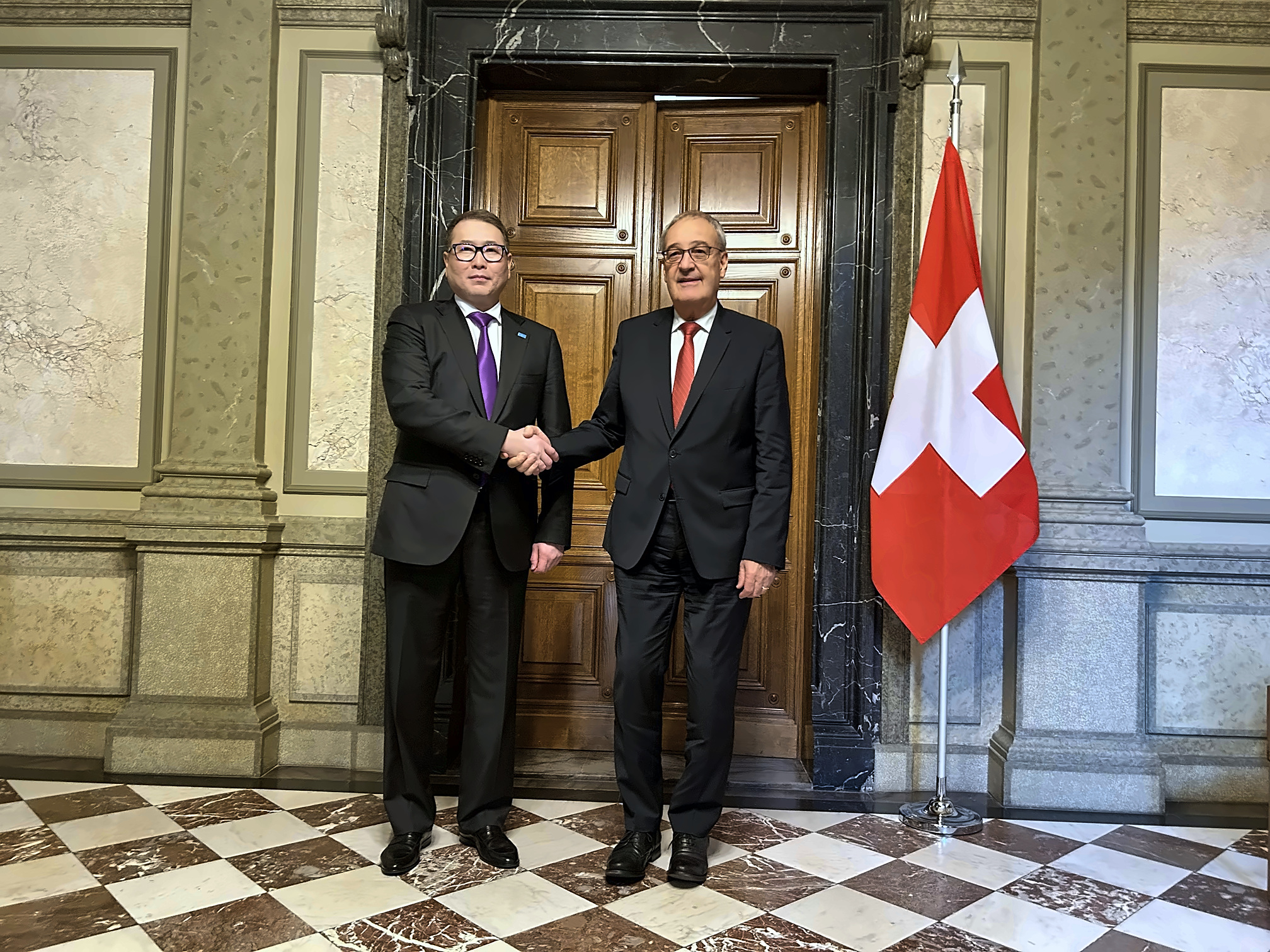Minister of Trade and Integration of the Republic of Kazakhstan Meets with the President of the Swiss Confederation