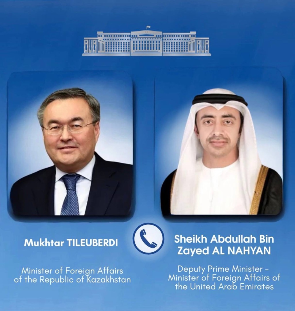 Foreign Ministers of Kazakhstan and the UAE Discuss Cooperation within the United Nations