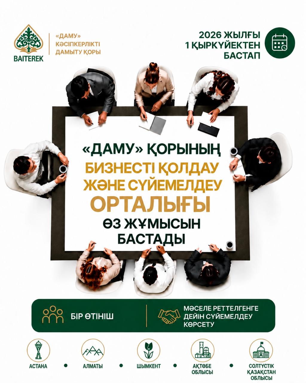В пяти регионах Казахстана запущены Центры поддержки и сопровождения бизнеса