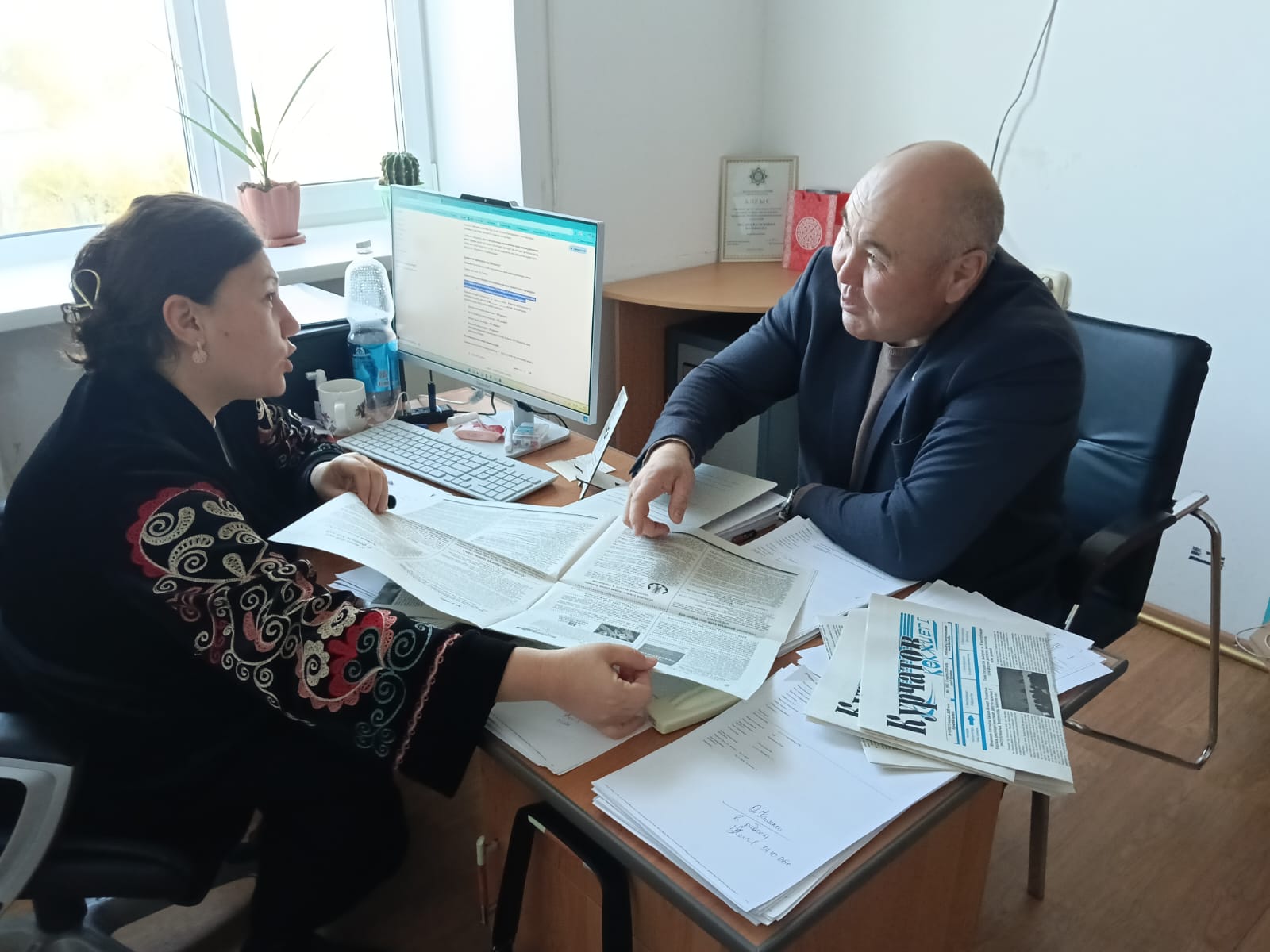 Встреча с главным редактором городской газеты «Курчатов көкжиегі»